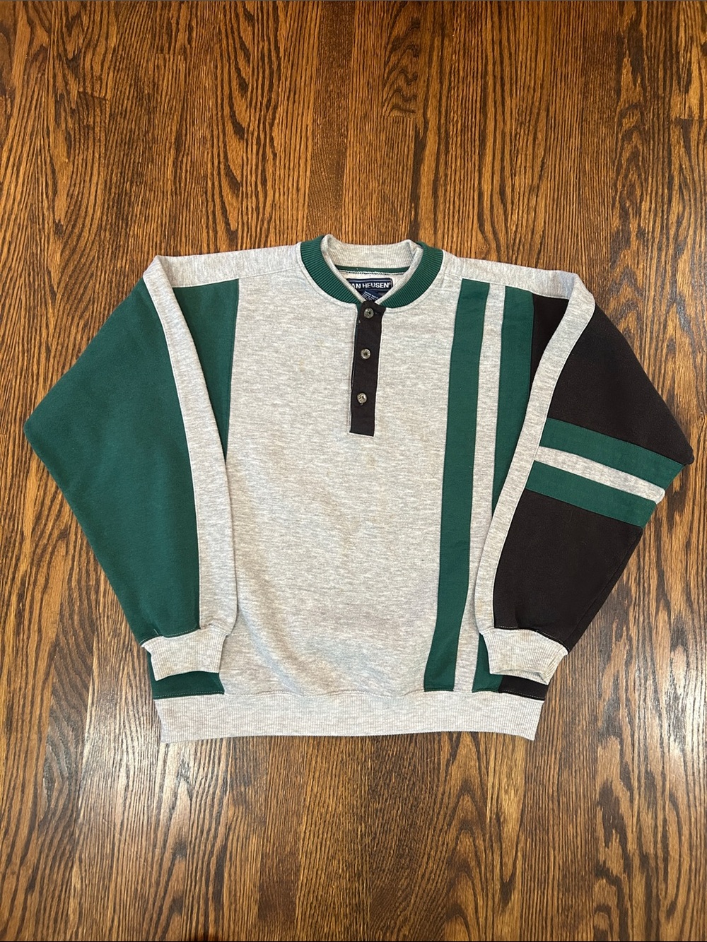 Vintage 90s Henley Sweatshirt